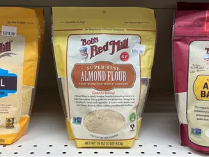 Super-fine almond flour from blanched whole almonds for grain-free and gluten-free baking.