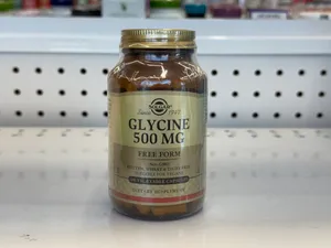 Capsules of the popular amino acid glycine. Free form, non-gmo, gluten free.