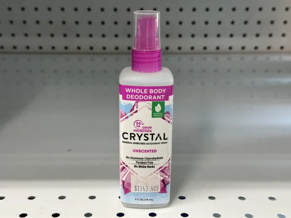 Whole body, mineral-rich unscented deodorant spray.