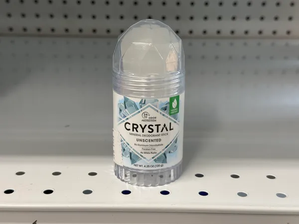 Unscented mineral deodorant stick with no aluminium chlorohydrate (contains potassium alum instead)